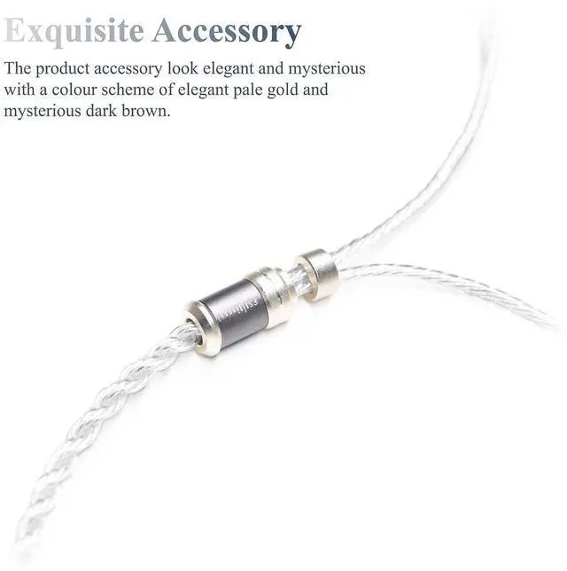 Alt view image 2 of 7 - 6N OFC Silver Plated IEM Cable for Sennheiser IE200 IE300 IE600 IE900 4.4mm Balanced Hi-Fi Earphone Audio Upgrade Cable (3.5mm Plug)