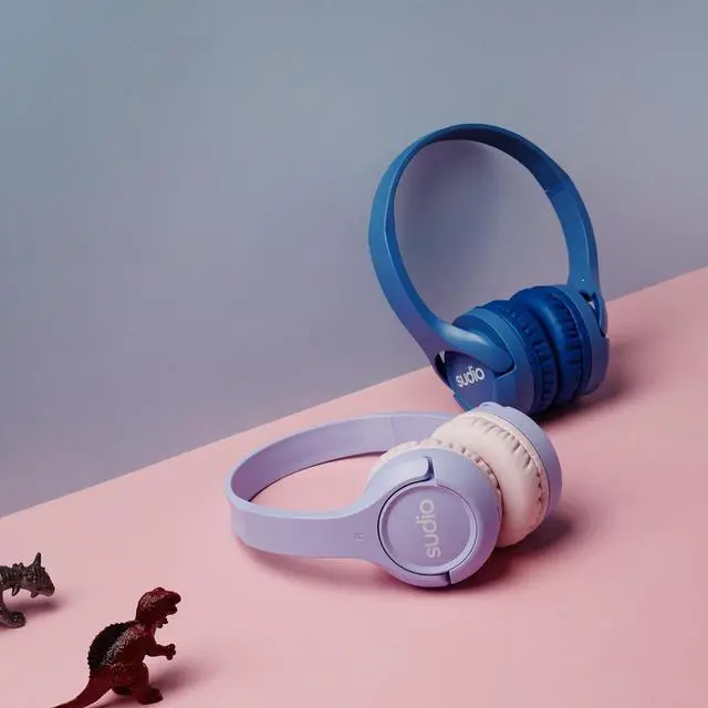 Alt view image 2 of 7 - Sudio K1 Kids Wireless Headphones - Safe Volume Limit, Lightweight, Adjustable Fit, Bluetooth 5.0, Long Battery Life, Ideal for Children - Comfortable Over-Ear Design. (Blue)
