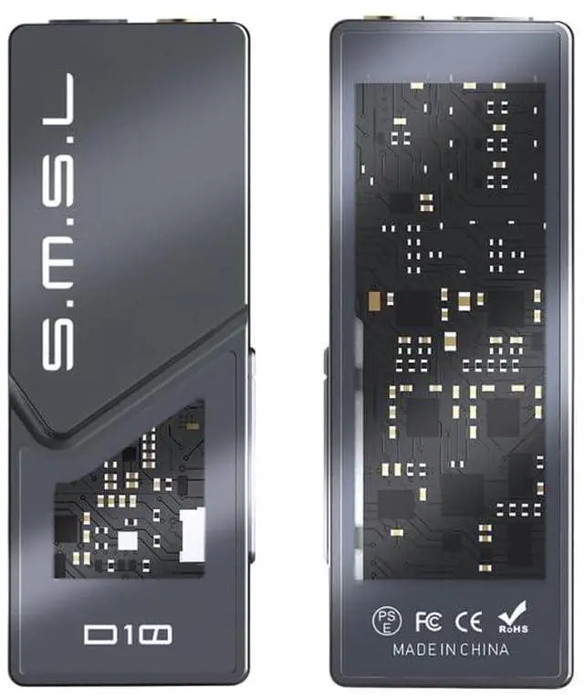 Main image of SMSL D10 Portable USB C DAC | Dual CS43131 Mini Audio Headphone Amplifier Adapter | DSD256 32Bit/768kHz with 4.4mm 3.5mm Dual Headphones Outputs for Phone/PC/Tablet, Gray