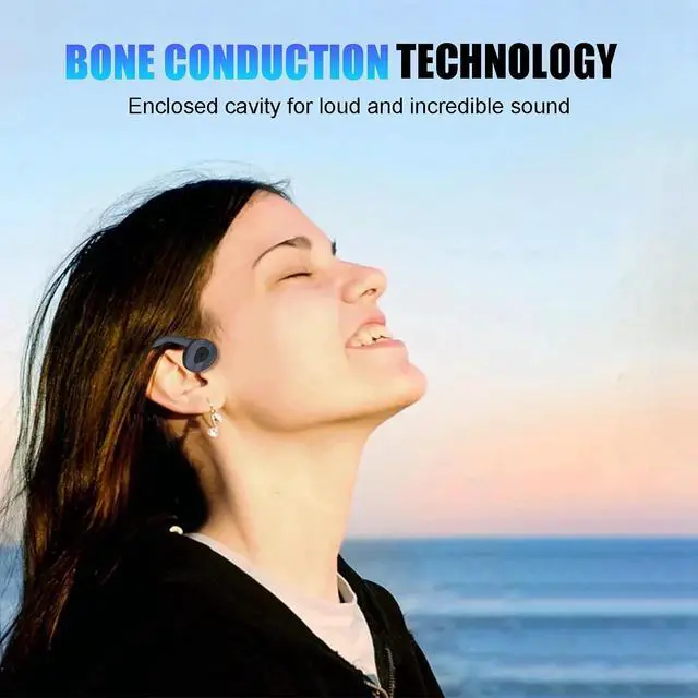 Alt view image 4 of 7 - Bone Conduction Headphones Bone Conduction Wireless Earbuds Swimming Headphones Open Ear Headphones Underwater Headphones For Swimming Built-In Mic Sports Headset With 16G Memory Swimming grey