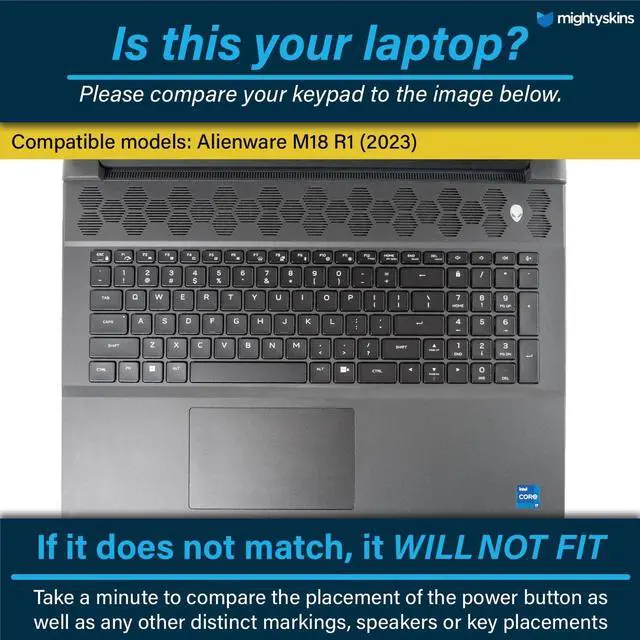 Alt view image 4 of 6 - MightySkins Carbon Fiber Skin Compatible with Alienware M18 R1 (2023) Full Wrap Kit - Two-Tone Hex | Protective, Durable Textured Carbon Fiber Finish | Easy to Apply & Change Styles | Made in The USA