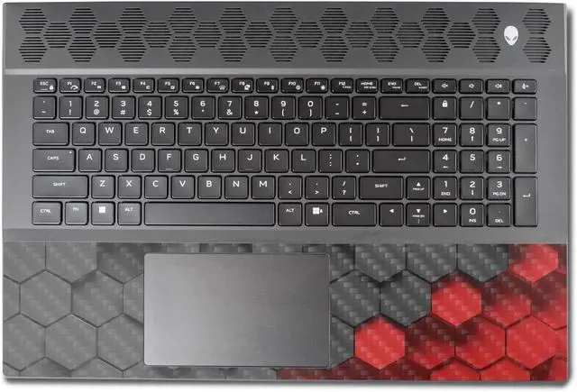 Alt view image 2 of 6 - MightySkins Carbon Fiber Skin Compatible with Alienware M18 R1 (2023) Full Wrap Kit - Two-Tone Hex | Protective, Durable Textured Carbon Fiber Finish | Easy to Apply & Change Styles | Made in The USA