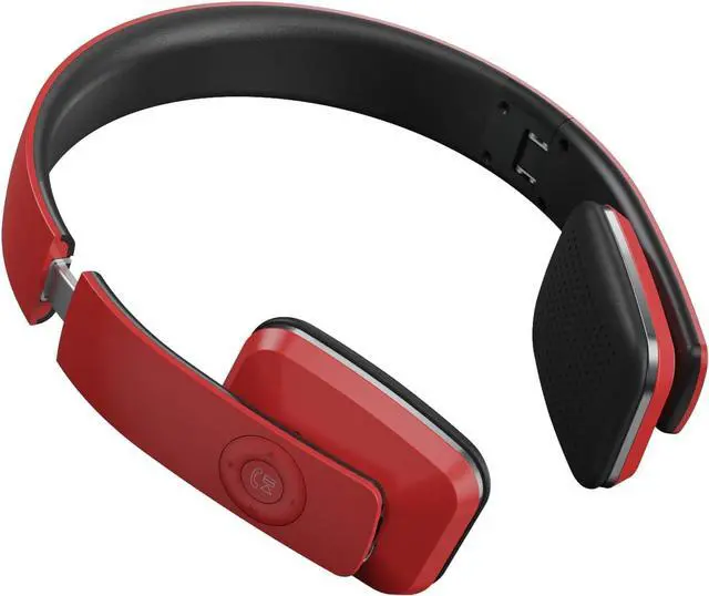 Alt view image 2 of 3 - Wireless Bluetooth Headphones - Foldable Noise Cancelling Headphones with Adjustable Headband, Built-in Microphone with 8-10 Hours Battery Life, Hands-Free Calling - (Red)