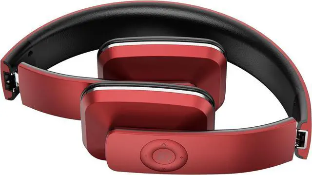 Alt view image 3 of 3 - Wireless Bluetooth Headphones - Foldable Noise Cancelling Headphones with Adjustable Headband, Built-in Microphone with 8-10 Hours Battery Life, Hands-Free Calling - (Red)