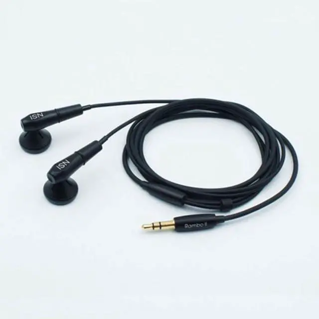 Main image of ISN Audio Rambo II 32ohm 14mm Dynamic Driver MMCX High-Performance Flat Head Earphone Audiophile HiFi Headphones Wired Earbud with 3.5mm Plug