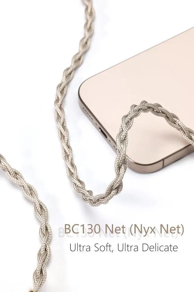 Alt view image 2 of 7 - DD ddHiFi BC130 Net (Nyx Net) High-Purity OCC Shielded Earphones Upgrade Cable with 4.4mm Standard Plug