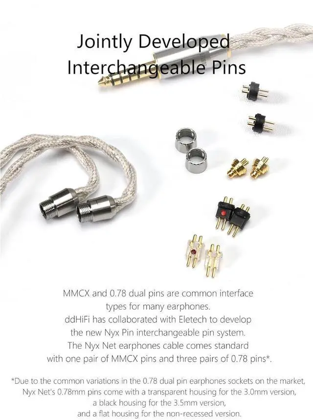 Alt view image 7 of 7 - DD ddHiFi BC130 Net (Nyx Net) High-Purity OCC Shielded Earphones Upgrade Cable with 4.4mm Standard Plug