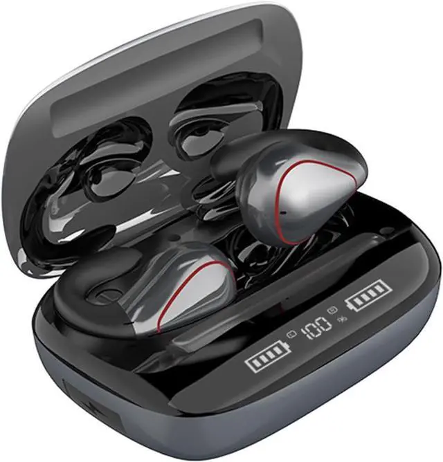 Main image of Open Ear Earbuds, Clip On Earbuds Open Ear Headphones Bluetooth 5.3 Wireless Earbuds Built-in Microphone IPX5 Waterproof & Touch Control Wireless Headphones for Anywhere Sport Ear Buds Grey