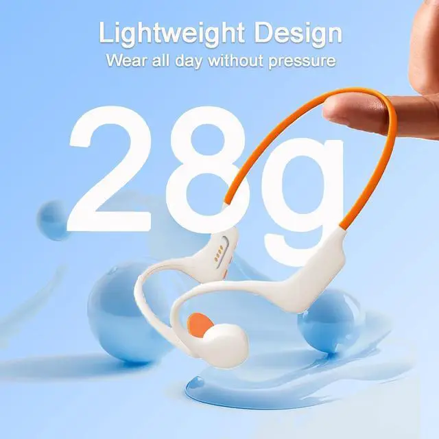 Alt view image 4 of 7 - Open Ear Headphones,Bone Conduction Headphones 5.3,Bone Conduction Earphones IPX8 Waterproof Built-in 32GB MP3,with Mic,8 Hours Battery Life Waterproof Headphones for Swimming,Hiking Black