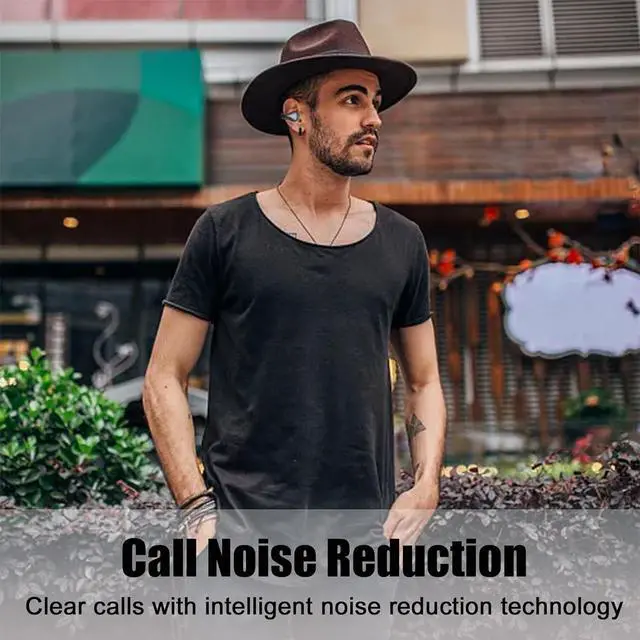Alt view image 6 of 7 - Open Ear Earbuds, Clip On Earbuds Open Ear Headphones Bluetooth 5.3 Wireless Earbuds Built-in Microphone IPX5 Waterproof & Touch Control Wireless Headphones for Anywhere Sport Ear Buds Grey
