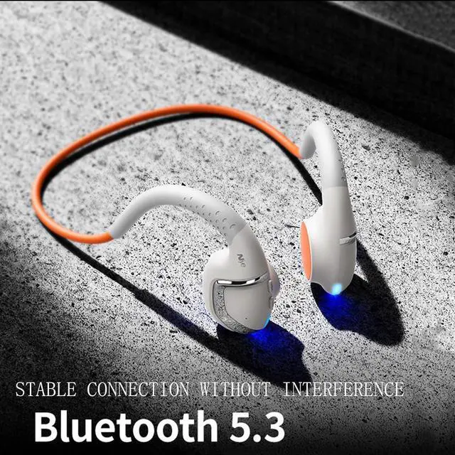 Alt view image 3 of 7 - Bone Conduction Headphones IPX7 Waterproof Open Ear Headphones Bone Conduction Bluetooth 5.3 Wireless Earphones Sport Earbuds with Mic Sweatproof Headset for Running,Cycling White