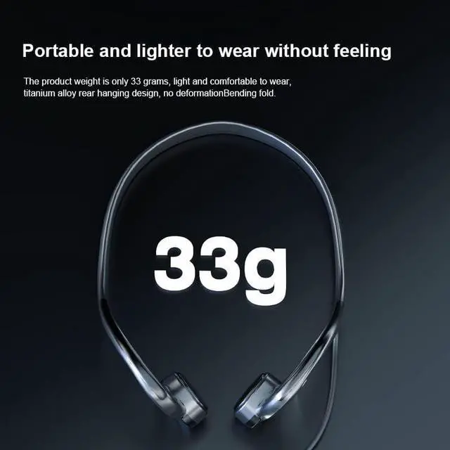 Alt view image 7 of 7 - New Bone Conduction Headphones with Microphone Stereo Open-Ear Sport Headphone with Noise Reduction Microphone
