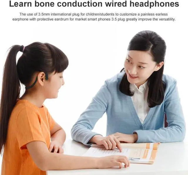 Alt view image 4 of 7 - New Bone Conduction Headphones with Microphone Stereo Open-Ear Sport Headphone with Noise Reduction Microphone