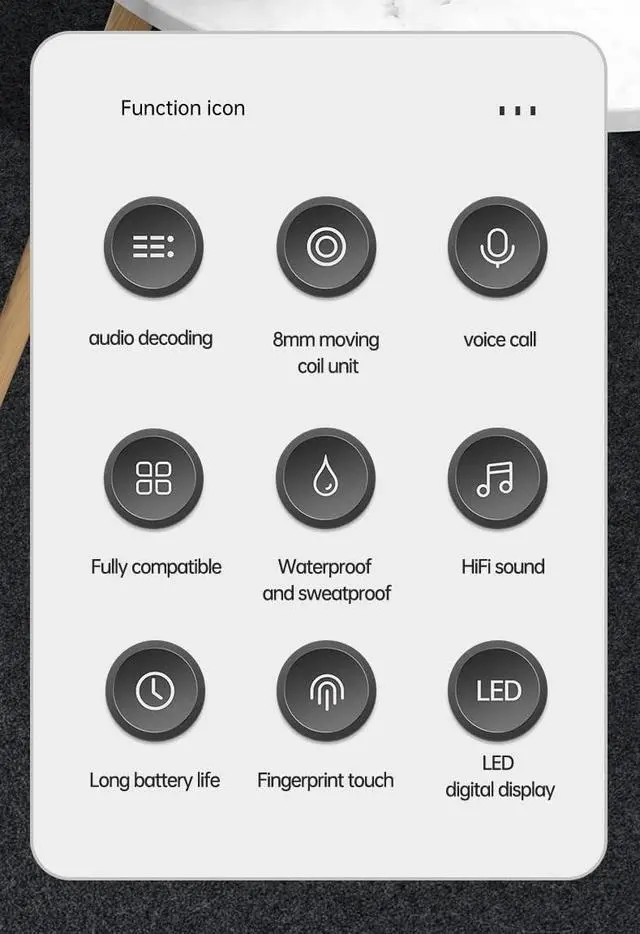Alt view image 6 of 7 - Wireless Bluetooth Headphones Immersive 5.3 HiFi Stereo Earphones  Touch Controls, LED Power Screen, Wireless Charging, and Long Battery Life  Ideal for Outdoor Sport Business Workouts & Running