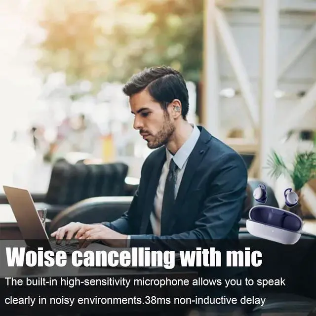 Alt view image 6 of 7 - Sleep Headphones Sleep Earbuds Sleep Headphones Wireless Bluetooth 5.3 Invisible Earbuds Sleeping Headphones Sleeping Earbuds Comfortable Noise Cancelling Earbuds Bluetooth 5.3 Grey, Gray