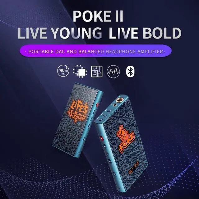Alt view image 3 of 5 - XDUOO Poke II Portable DAC Headphone Amplifer Dual CS43198 MQA Bluetooth 5.0 PCM32Bit/384KHZ DSD256 HiFi POKEII Decoder Headphone Amp