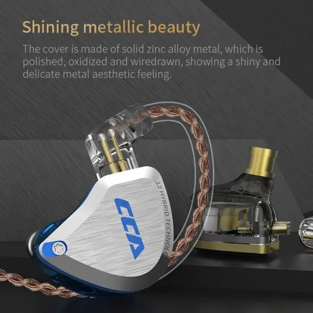 Alt view image 2 of 7 - KZ CCA C12 Earbuds with Microphone