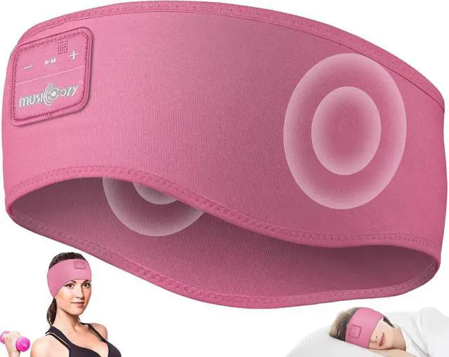 Alt view image 2 of 7 - MUSICOZY Bluetooth 5.4 Sleep Headphones Headband, Zipper Washable Eye Mask with HD Stereo Speakers + Wireless Sports Headband, 14H Playtime Music Headphones for Sleeping, Running, Travel, Meditation