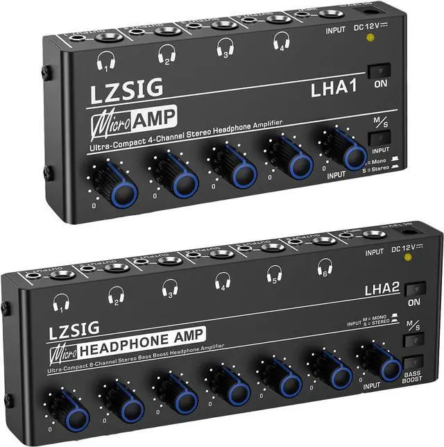 Main image of 4-Channel & 6-Channel Stereo Amp - Metal, Ultra-Low Noise, Independent Volume Control, Bass Boost (6-Channel), 12V Power Included