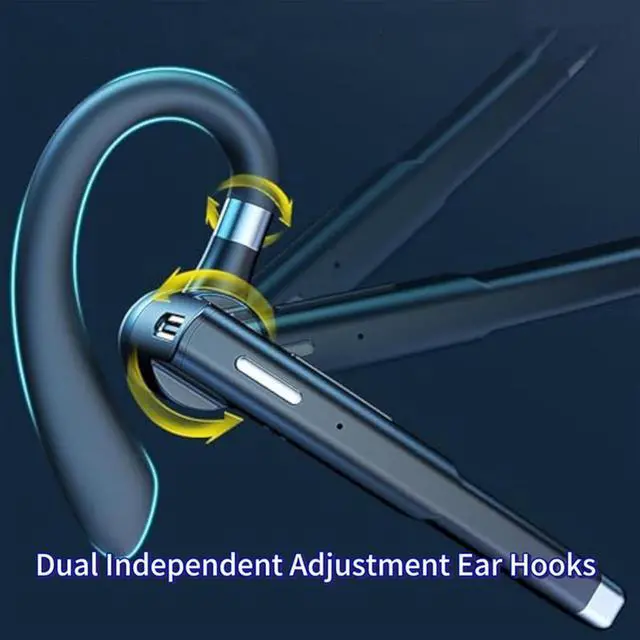 Alt view image 5 of 6 - Descorative New Bluetooth Trucker Headset, Wireless Bluetooth 5.3 Earpiece for Cellphone, Bluetooths Headset Wireless, With Charging Case, Noise Reduction Design, With LED 500mah Charging Case (2)