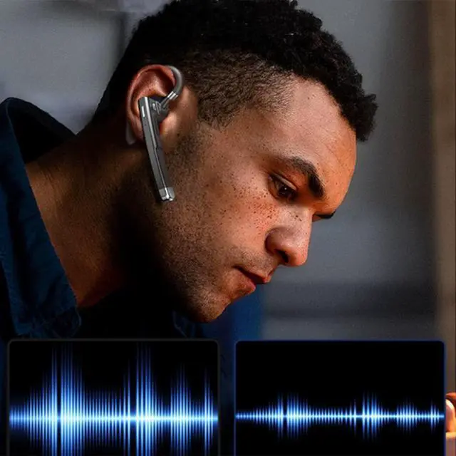 Alt view image 6 of 6 - Descorative New Bluetooth Trucker Headset, Wireless Bluetooth 5.3 Earpiece for Cellphone, Bluetooths Headset Wireless, With Charging Case, Noise Reduction Design, With LED 500mah Charging Case (2)