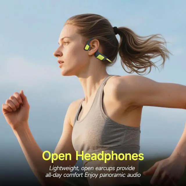 Alt view image 3 of 7 - IFECCO Swimming Headphones Underwater - IP68 Waterproof Bone Conduction Headphones Bluetooth 5.4,Open Ear Earbuds with 32GB MP3 Player Memory for Swimming Running Cycling
