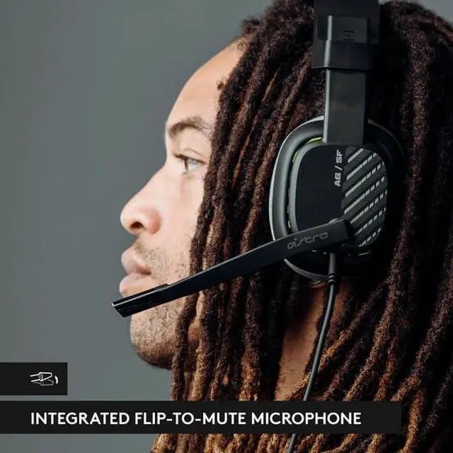 Alt view image 6 of 6 - A10 Gaming Headset Gen 2 Wired Headset - Over-Ear Gaming Headphones with Flip-to-Mute Microphone, 32 Mm Drivers, Compatible with PlayStation, PC, Black