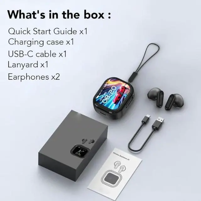 Alt view image 6 of 7 - NE20 Earbuds, 2025 New Upgraded NE20 Translation Earbuds, Bluetooth 6.0 Earphone, 140 Two-Way Language Translator Earphones, Touch Control Waterproof Headphones (Black+White)