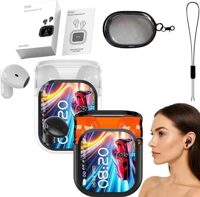 Main image of NE20 Earbuds, 2025 New Upgraded NE20 Translation Earbuds, Bluetooth 6.0 Earphone, 140 Two-Way Language Translator Earphones, Touch Control Waterproof Headphones (Black+White)