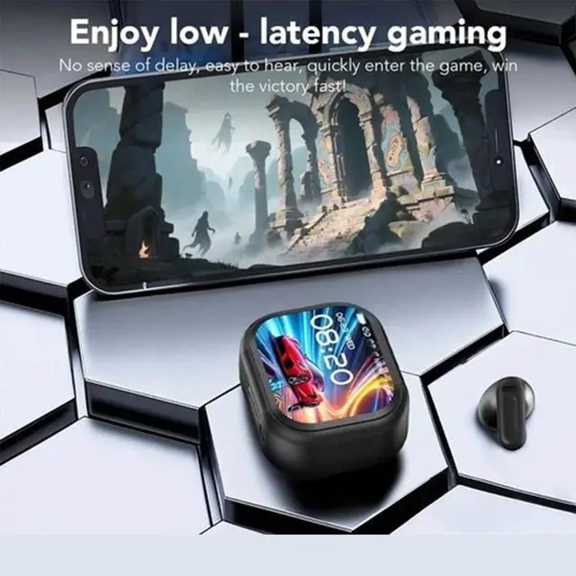 Alt view image 7 of 7 - NE20 Earbuds, 2025 New Upgraded NE20 Translation Earbuds, Bluetooth 6.0 Earphone, 140 Two-Way Language Translator Earphones, Touch Control Waterproof Headphones (Black+White)