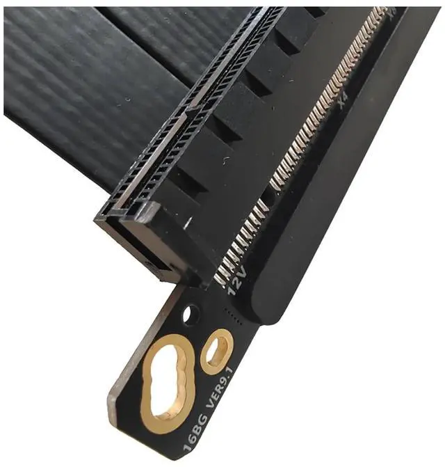 Alt view image 6 of 7 - PCI Express 4.0 x16 to x16 Gen 4 GPU Double Reverse Graphics Card Extension Cable Riser Card for ITX Plated Connector(17CM,16ABG-R)