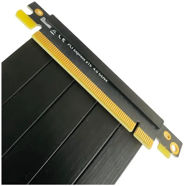 Alt view image 7 of 7 - PCI Express 4.0 x16 to x16 Gen 4 GPU Double Reverse Graphics Card Extension Cable Riser Card for ITX Plated Connector(17CM,16ABG-R)