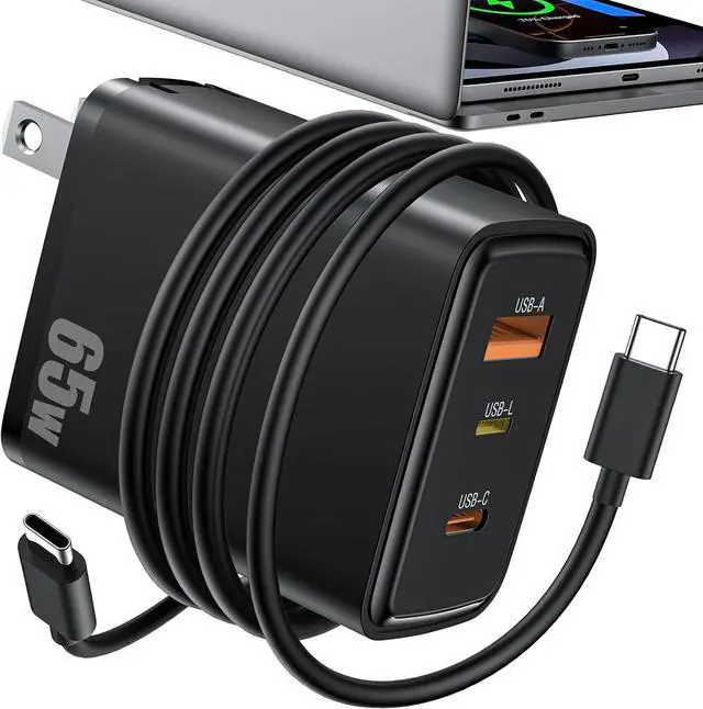 Alt view image 6 of 7 - USB C Laptop Charger 65W Fast Charging Over-Ear Headphone Hook 2.5M 8.2FT Computer Headset Mute Mic USB A Earphone in-Ear Noise Cancel Wired Earbuds for MacBook for Chromebook Notebook for Teams