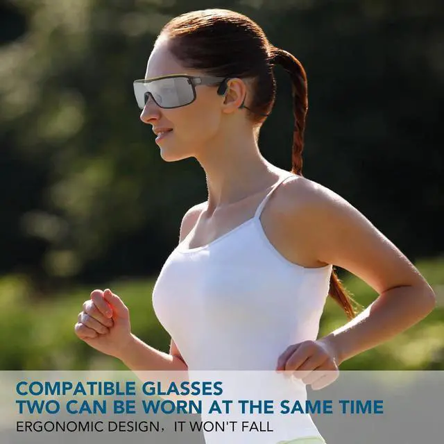 Alt view image 4 of 7 - The new second-generation bone conduction headphones waterproof, ENC noise concelling and Ear friendly,painless headset,lightweight,safety and portable earphone. (black)