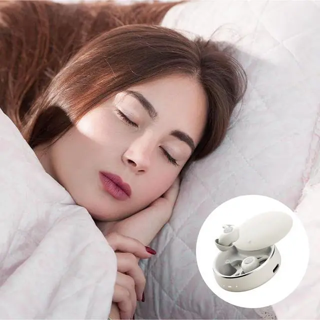 Alt view image 6 of 7 - NooraSleep Snooze Pods Pro Bluetooth Sleepbuds, Comfortable Snugly Noise Reduction Headphones with Smart Case for Side Sleepers (Black)