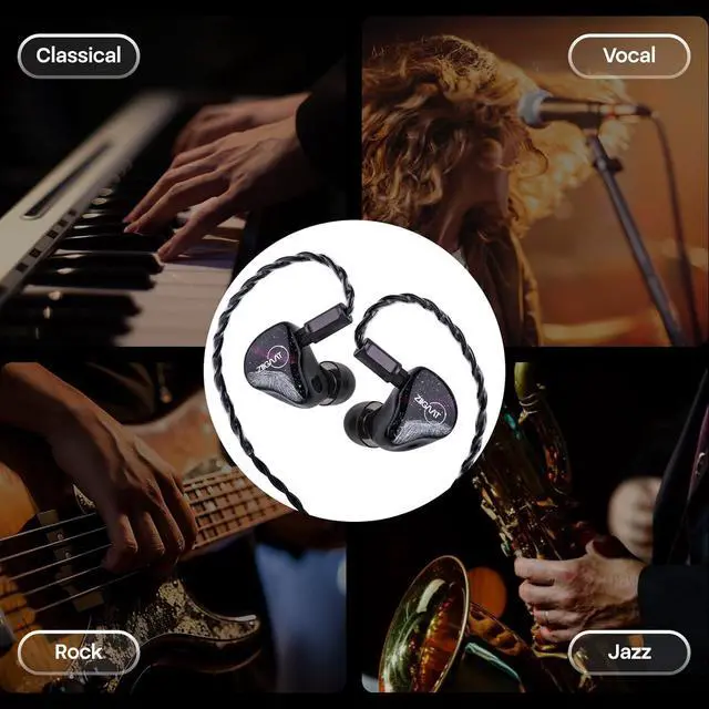 Alt view image 5 of 7 - Linsoul ZiiGaat Crescent in Ear Monitor, Premium 2DD+2BA Hybrid IEM Earphone, Isobaric Bass, Vintage Analog Sound ZiiGaat Crescent in Ear Monitor, Premium 2DD+2BA Hybrid IEM Earphone, Isobar