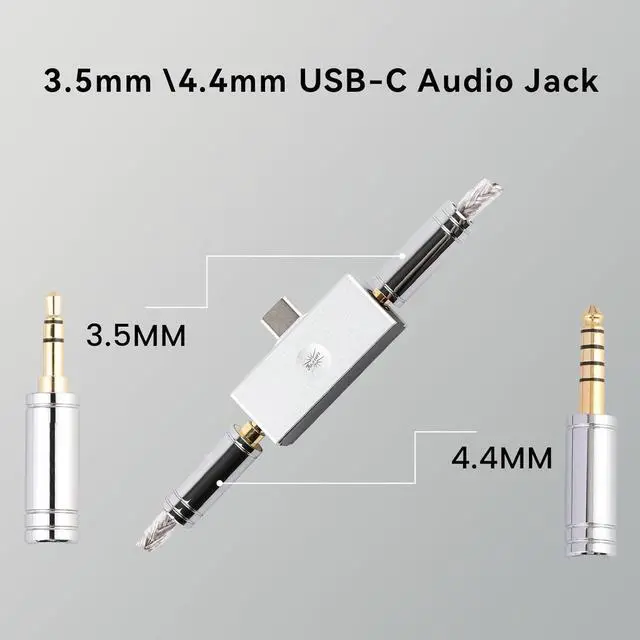 Alt view image 7 of 7 - Linsoul insoul Kiwi Ears Terras IEM Cable,4N Single Crystal Copper 32AWG 4-Core in Ear Monitor Cord Kiwi Ears Allegro Mini Portable IEM DAC, in Ear Monitor Amplifier, USB C to 3.5/4.4mm Output