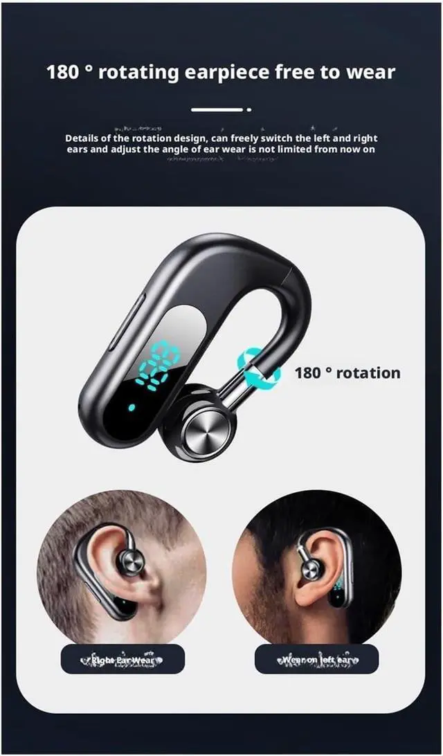 Alt view image 4 of 7 - Hanging Wireless Bluetooth Earphones(White)