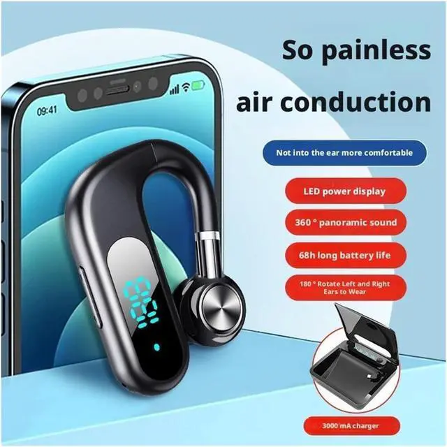 Alt view image 7 of 7 - Hanging Wireless Bluetooth Earphones(White)