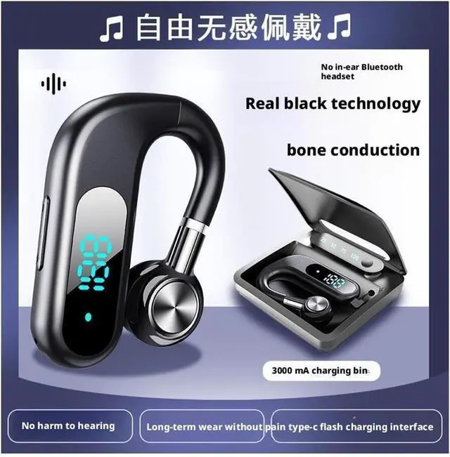 Alt view image 6 of 7 - Hanging Wireless Bluetooth Earphones(White)
