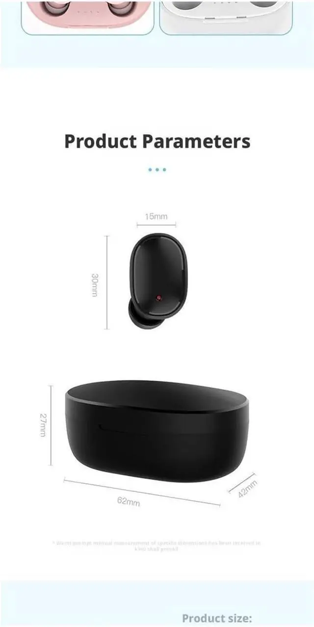 Alt view image 3 of 7 - Bluetooth in Ear Wireless Earphones(E7SBluetoothheadsetBlack)