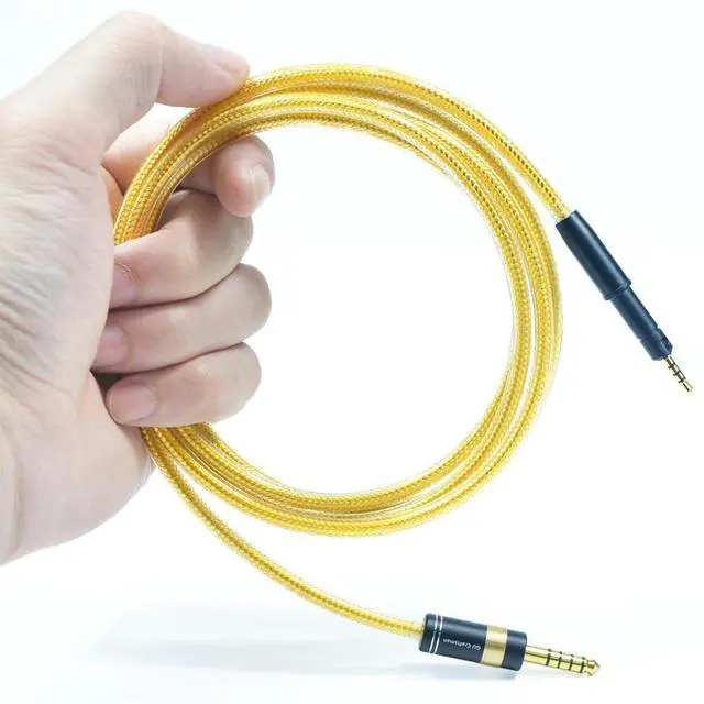 Alt view image 4 of 7 - GUCraftsman 6N OFC Silver-Plated with Metal Shielding Layer 4.4mm 3.5mm Headphone Upgrade Cable for SENNHEISER HD599 HD560S HD505 HD569 HD599 SE HD550 HD400S HD400 PRO (4.4mm Plug)