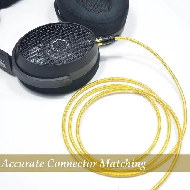 Alt view image 5 of 7 - GUCraftsman 4-Pin Mini XLR 6N OFC Silver-Plated with Metal Shielding Layer 4.4mm 3.5mm Headphone Upgrade Cable for SENNHEISER HD490 PRO HD490 PRO Plus (3.5mm Plug)