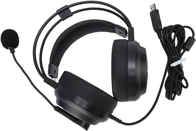 Main image of USB Corded Headphone with Built in Sound Card Clear Auditory Noise Cancelling Microphone Adjustable for Study Work