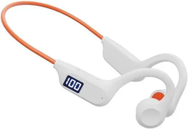Main image of Open Ear Bone Conduction Headphones Wireless Bluetooth 5.3 Open Ear Buds Headphones with Microphones IPX5 Waterproof Sports Earphones for Gym Workout Swimming Running-White