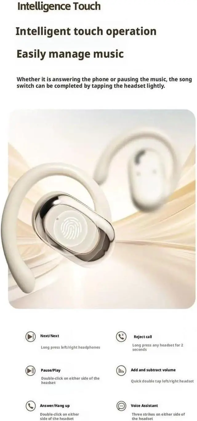 Alt view image 7 of 7 - Wireless Bluetooth Earphones(White)