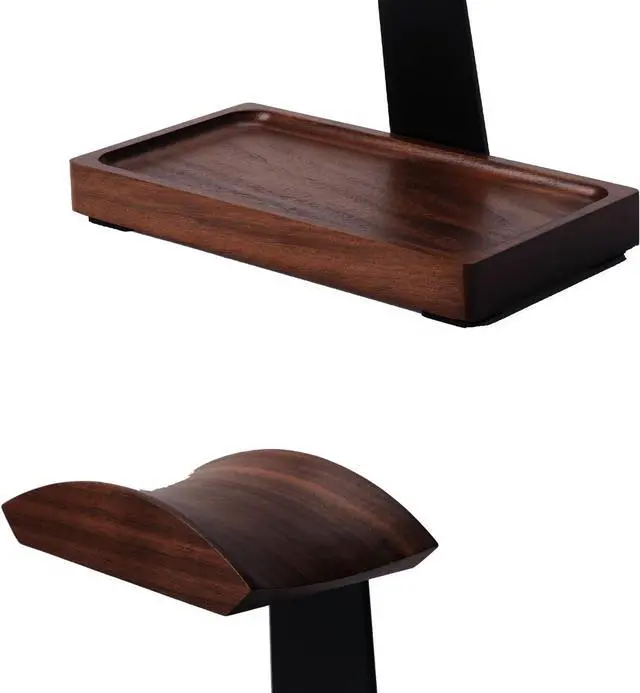 Alt view image 4 of 7 - Black Walnut Headphone Stand and Game Controller and Headphone Holder Wall Mount