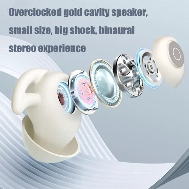 Alt view image 5 of 7 - NooraSleep Snooze Pods Pro, SnoozePods Pro-Bluetooth Sleepbuds, Immersive Noora Sleep Earbuds with a Smart Case, Soft and Snug Fit, Noise Reduction for Side Sleepers (2, Black+Gray)