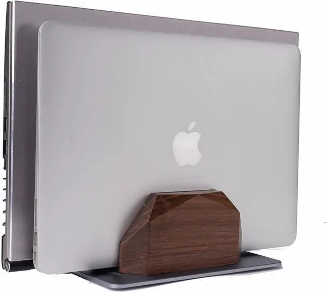 Alt view image 6 of 7 - Walnut Headphone Stand and Vertical Laptop Stand