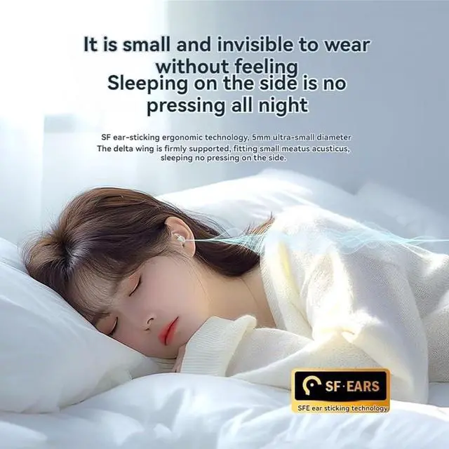 Alt view image 3 of 7 - Noorasleep Snooze Pods Pro, Sleep Headphones Wireless Bluetooth, Noise Cancelling Earbuds for Sleep, Sleep Ear Plugs with a Smart Case, Anti-Snoring Pods for Side Sleeper (Black*2)